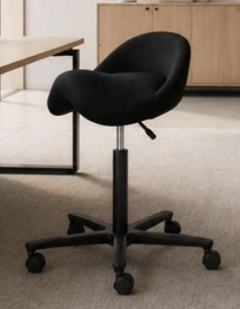 Kontorstol sort Balder sadel/balansestol