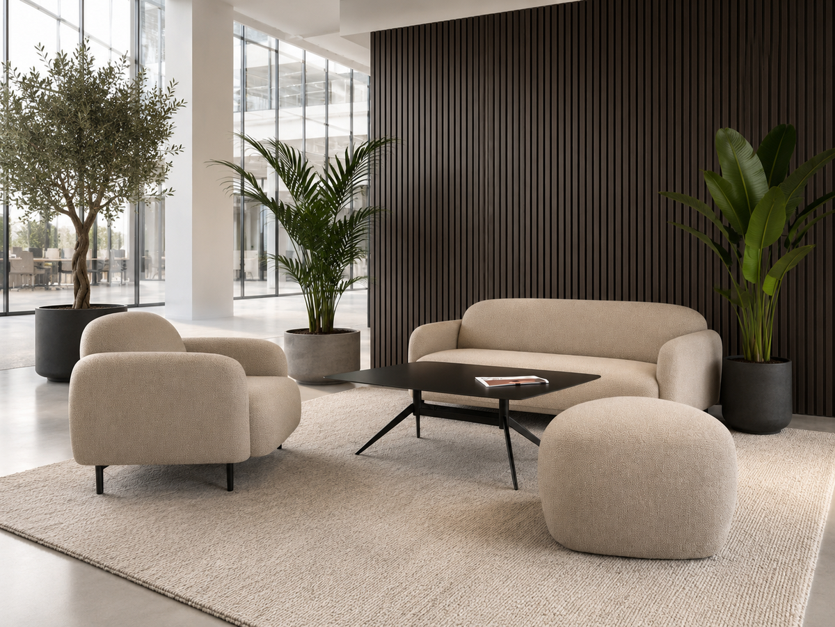 Sofa 3 seter lys beige melert Numa KS