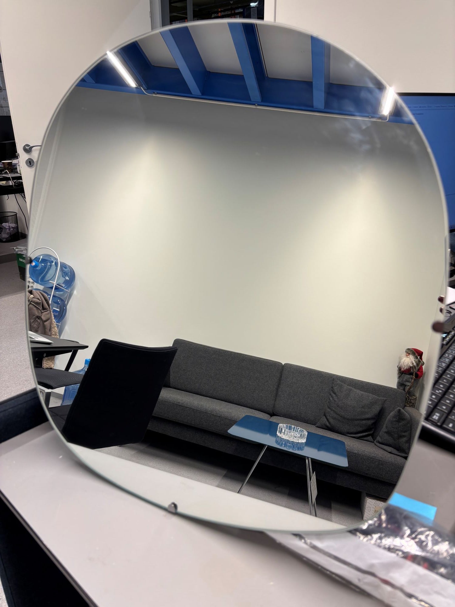 Speil H52 B50 tynn grå kant