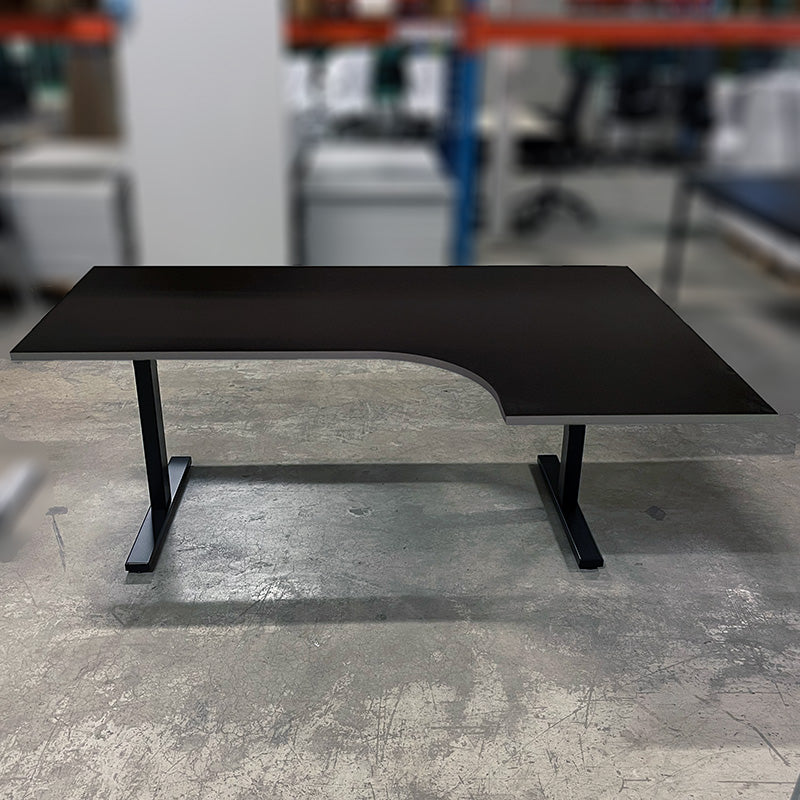 Plate sort 180 x 80/120 x 60 cm hjørne vendbar
