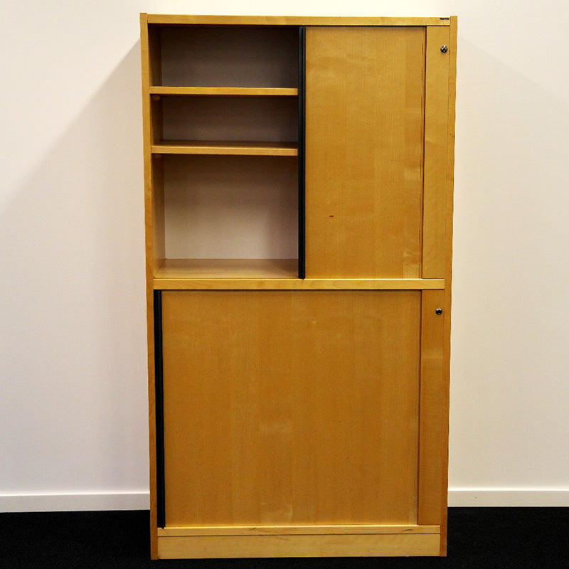 Skap 4P bjerk sjalusidør Martela 86 x 43 x 155