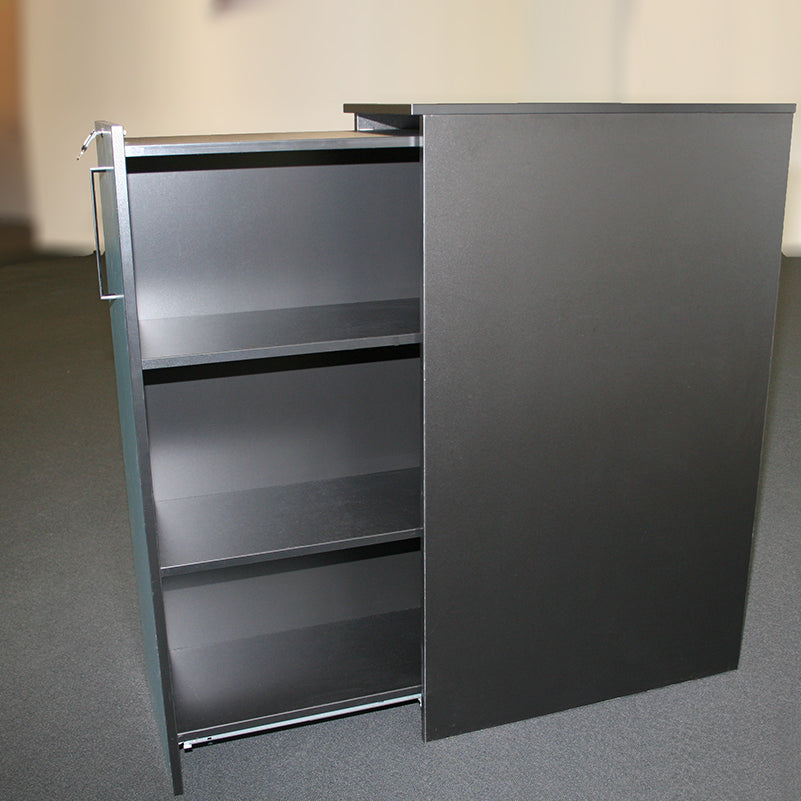 Tårnskap 3P sort med petrol front venstre Aarsland 120x80x40