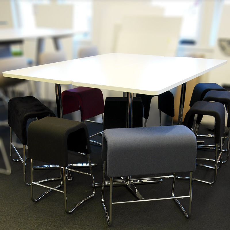 Ståbord hvitt 180 x 70 x 88 cm Materia krom søyler