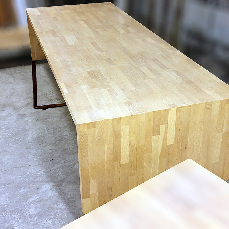 Bukkebord eik 240 x 90 x 90 cm sort understell