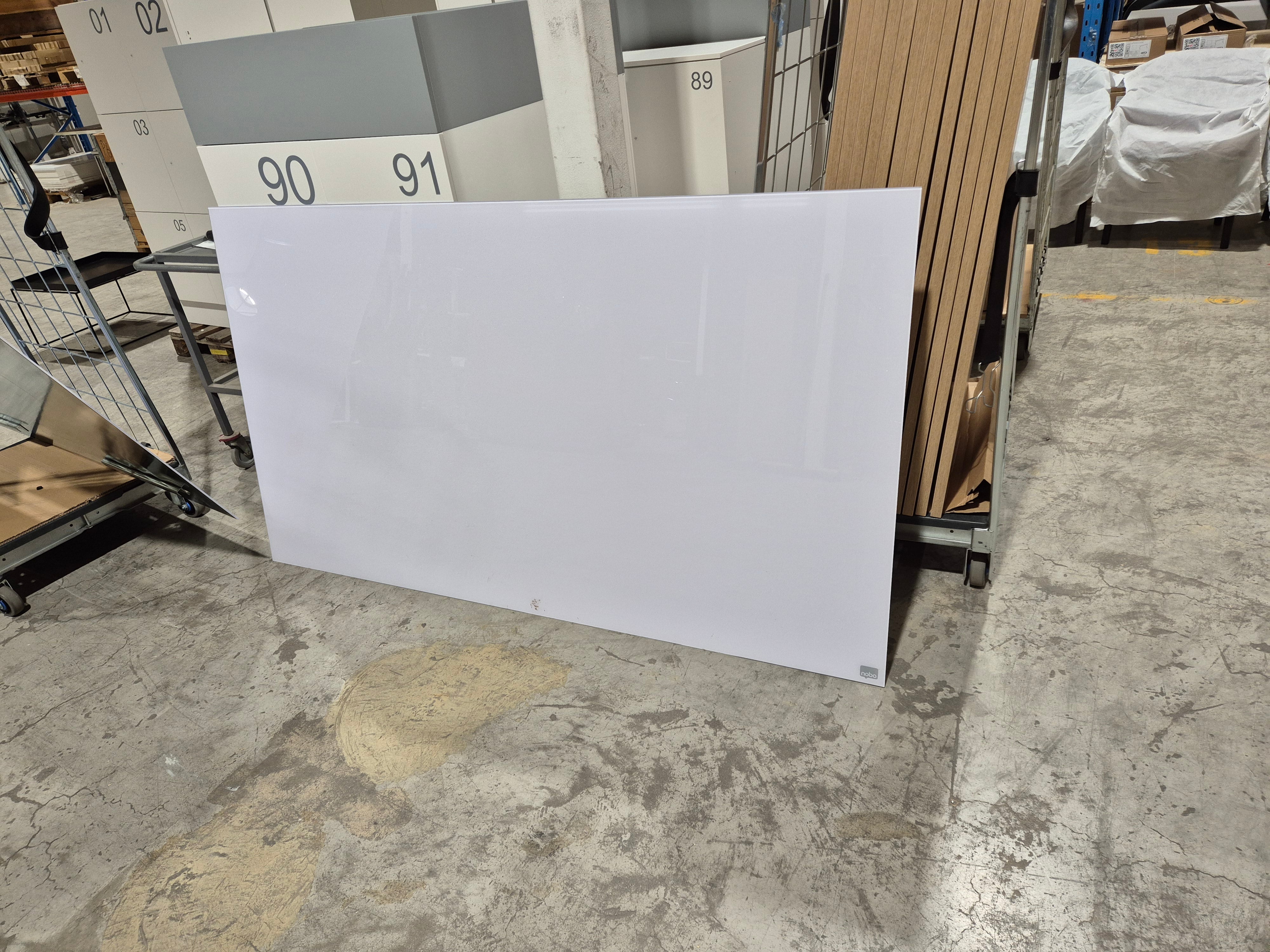 Tavle hvit glass 190 x 105