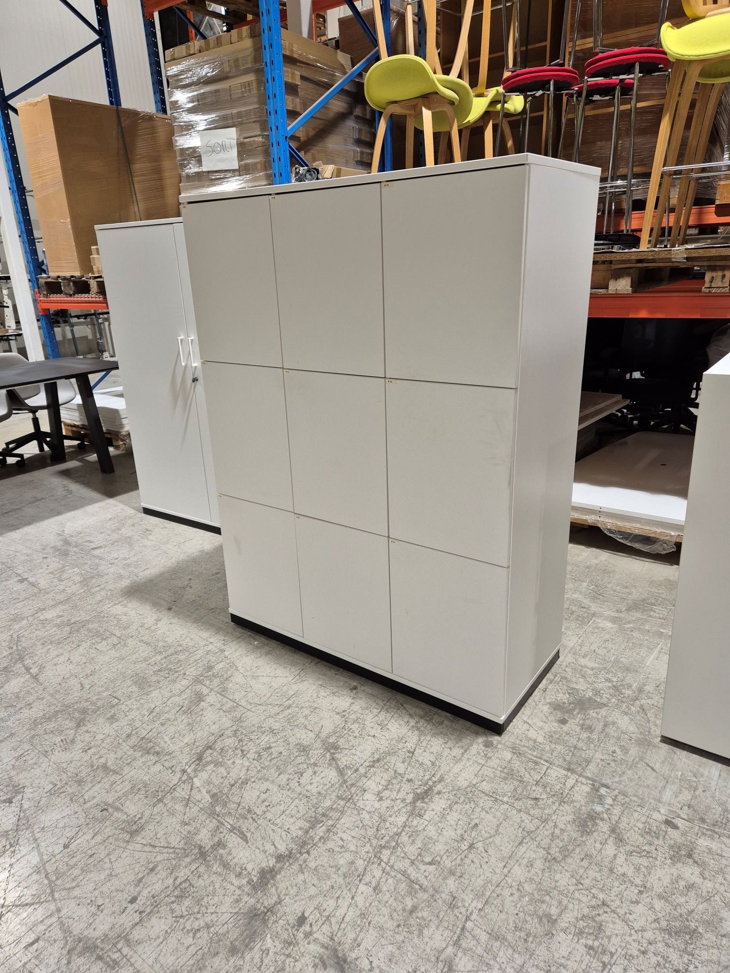 Personlig oppbevaring/lockers hvit Kinnarps 120 x 50 x 160 flexilock 9 rom