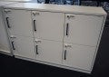 Personlig oppbevaring/lockers hvitt EFG  6 luker 82 x 40 x 120 kodelås