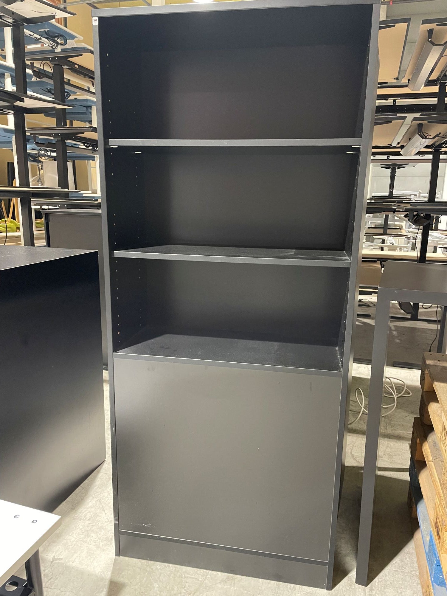 Reol sort 3P SA møbler 82 x 37 x 190